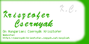 krisztofer csernyak business card