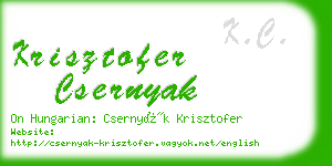 krisztofer csernyak business card